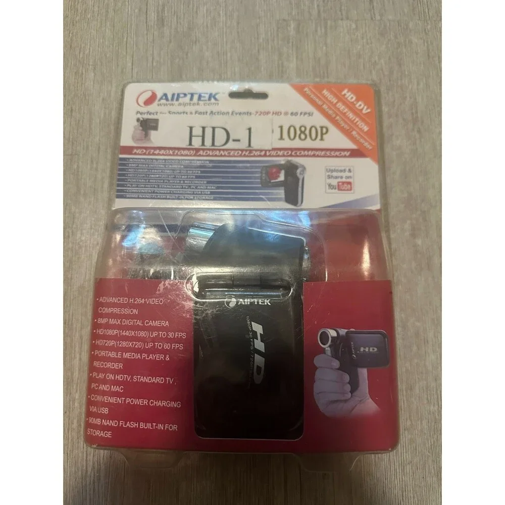 Aiptek HD-1 1080P High Definition Digital Video Camera Pocket Camcorder Sealed